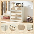 thumbnail image 3 of 2 Pcs Leyaoyao 5 Drawer Dressers for Bedroom, Boho Adult Wood Chest of Drawers Storage Cabinet for Living Room, Hallway, Tea Brown, 3 of 8