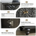 thumbnail image 4 of Wirrytor Antique Black Storage Cabinet with 2 Doors, Vintage Small Sideboard for Living Room, Home Office Furniture with Embossed Patterns and High Feet for Easy Cleaning, 4 of 8