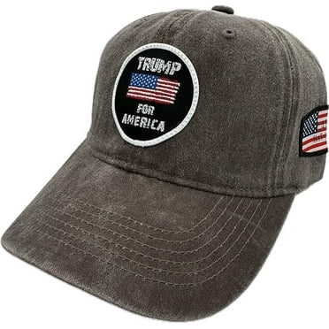 Trump Hat 2024 MAGA Hat Make America Great Again Donald Trump Slogan with USA Flag Cap Trump Merchandise Gift for Woman Men