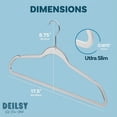 thumbnail image 6 of DEILSY Clear Hangers 50 Pack with Silver Hook - Non Velvet Slim Hangers - Durable Hanger Space Saver for Closet Organization, Shirts, Dresses, Jackets, Pants, Adult Clothes Storage Solution, 6 of 8