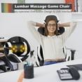 thumbnail image 4 of Costway Adjustable High Back Racing Gaming Chair with Footrest and Lumbar Massage, White, 4 of 11