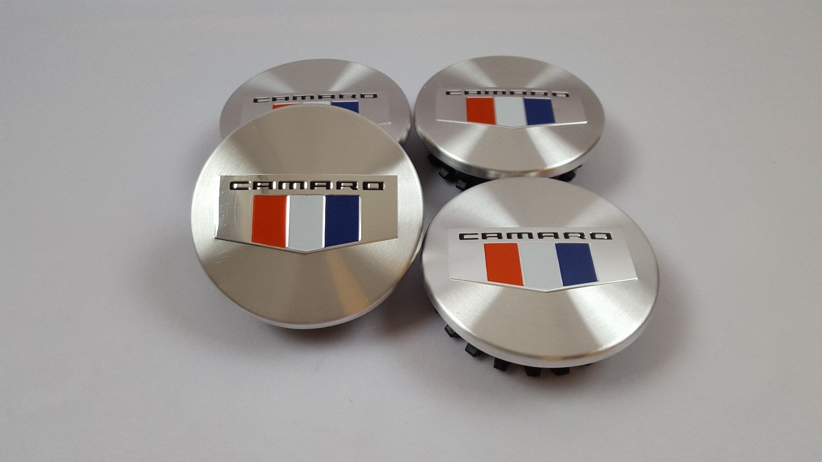 4x Silver Chevrolet CAMARO Center Wheel Hub Caps cover camaro logo 2.2 inches