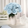 thumbnail image 2 of Efavormart 14 Ice Blue Velvet Roses Artificial Flower Bouquet for DIY, Floral Arrangment, Home, Party, Garden, Table Centerpieces Decorations, 2 of 10