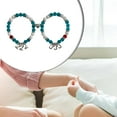 thumbnail image 4 of Elegant Glass Alloy Couple Matching Bracelet Handmade Jewelry Gift for Women Men, 4 of 8