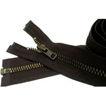YKKSale 22" Jacket Zipper YKK #7 Antique Brass Separating ~ Color Brown #570 (1 Zipper/Pack)