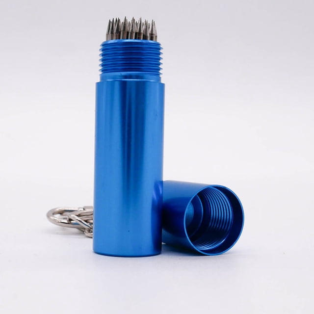 Brolanz Outil de Réparation de Pointe de Queue de Billard Bleu - Accessoire Durable, Facile à Utiliser et Compact pour des Réparations Efficaces en Déplacement, Idéal pour les Passionnés de Billard, les Bars Sportifs et la Maison, Polyvalent pour l'Extérieur