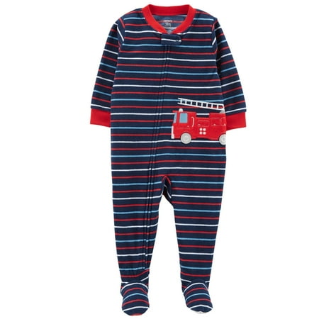 Carter's Baby Boys' 1-Piece Firetruck Fleece PJs