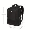 thumbnail image 2 of SUISSEWIN Backpack, Simple Balck/Grey Large Capacity Backpack, 15.6 Inch Laptop Bag, Suitable For Commuting, Business Trips, Travel, Campus, 2 of 5