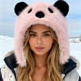 thumbnail image 2 of Womens Winter Hats Beanie Hats for Women Unisex Bear Hat Warm Winter Ear Cap Cozy Windproof Outdoor Headwear, 2 of 3