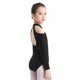 thumbnail image 5 of IEFiEL Tutu niñas Ballet Ropa de baile fuera del hombro espalda recortada bailarina gimnasia leotardo niños Turnpakje trajes de baile lírico, 5 of 5