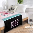 thumbnail image 4 of Pig Blanket Gifts, 50"x60" Flannel Fleece Throw Blanket Soft for Girls Boys Adults, Lightweight, Comfortable, Warm Cute Pig Themed Blanket for Bed Couch, 4 of 6