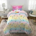 thumbnail image 3 of Care Bears Kids 4 Piece Pink Rainbow Reversible Comforter, Bed in a Bag, Twin, 3 of 10