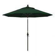 Pemberly Row Skye 9' Bronze Patio Umbrella in Sunbrella 1A Forest Green