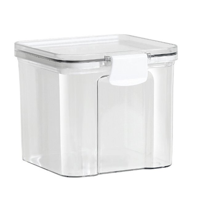Hyasfey Transparent Sealed Food Storage Ja Airtight Lock Leakproof Dustproof Moisture-proof Rice Cereal Milk Powder Container Snack Tea Storage Case