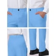 thumbnail image 6 of Lars Amadeus Men's Formal Flat Front Straight Fit Solid Prom Dress Pants, 6 of 6