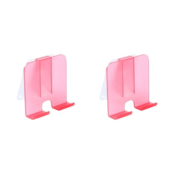 Yuarrent Soporte para teléfono Estante de baño Soporte perezoso Mano de obra fina Suministros para el hogar Rosa 2Conjunto