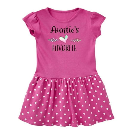 

Inktastic Aunties Favorite- Heart Grandchild Gift Toddler Girl Dress