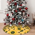thumbnail image 5 of Sikiie Bees and Sunflowers 30-48 inches {designName} Print Christmas Tree Skirt Snowman Xmas Tree Skirt with Edge Christmas Decorations for Holiday Party36", 5 of 7