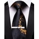 thumbnail image 2 of Corbata Barry.Wang Negra Dorada Floral 150 cm con Clip, 2 of 9