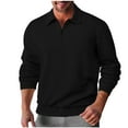 thumbnail image 3 of Mlzmgr Cardigans for Men Full Zip Collared Neck Long Sleeve Mens Business Casual Work Shirts Solid Color, 3 of 9