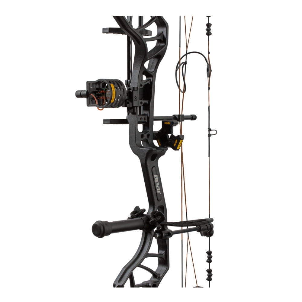 Bear Legit Maxx RTH RH70 Compound Bow, Adjustable 10-70 lbs, 14-30" Draw, Ready-To-Hunt Package, Black (AV54A23117R)