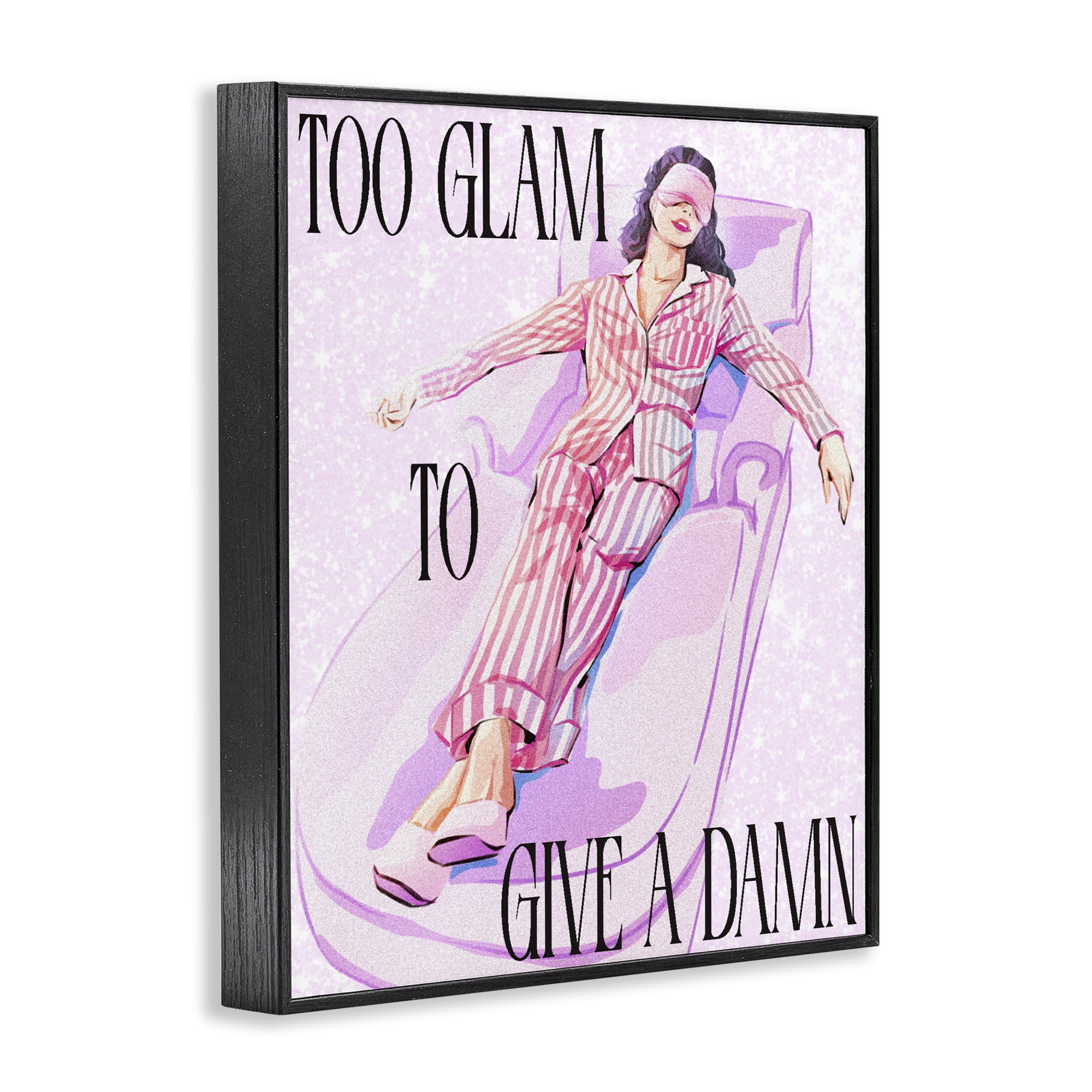 Stupell Industries To Glam To Care Black Framed Giclee Art, design by Ziwei Li