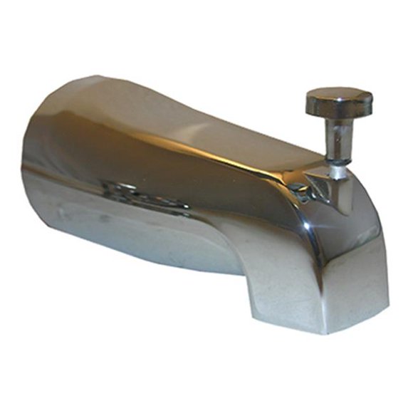 LASCO 08-1013 1/2-Inch Copper Slip Fit, Diverter Style Bathtub Spout, Chrome Plated