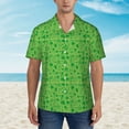 thumbnail image 4 of Haiem St Patrick's Day Printed Hawaiian Shirt for Men - Men’s Casual Beach Summer Shirts - Stretch Fabric with Modern Fit-Medium, 4 of 9