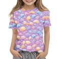 thumbnail image 7 of DeHolifer Girls Tops Summer Trendy Cute Graphic Printed Crewneck Short Sleeve Casual Loose Comfy Tee T-Shirts,7 Years, 7 of 7