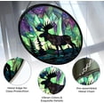thumbnail image 3 of Northern Lights Christmas Moose Stained Glass Sun Catcher with Mountain Stained Glass Window Hanging, Suncatchers, Lavender Wall Decor, for Women/Friends/Lover, 3 of 6