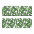 thumbnail image 2 of Banana Leaf Bench Cushion Set of 2, Banana Leaves Color Digital Paintbrush Effect Exotic Boho Design, Standard Size Foam Pad and Decorative Cover, Pale Grey Hunter Green, by Ambesonne, 2 of 4