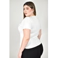 thumbnail image 3 of Playera con aplicaciones Roman Fashion /Tallas Extras, 5073 (Blanco) blanco 38, 3 of 6