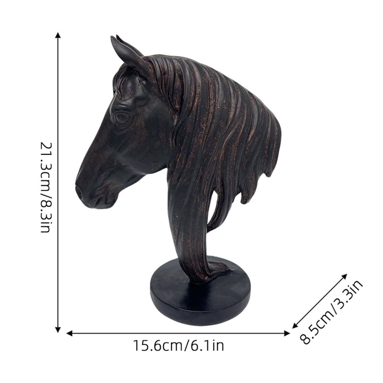 Bristle Horse Head Desk Ornament, Minimalist Modern Sculpture For Home Office Shelf Decoration Equestrian Lovers Art Display And Creative Workspace Accent