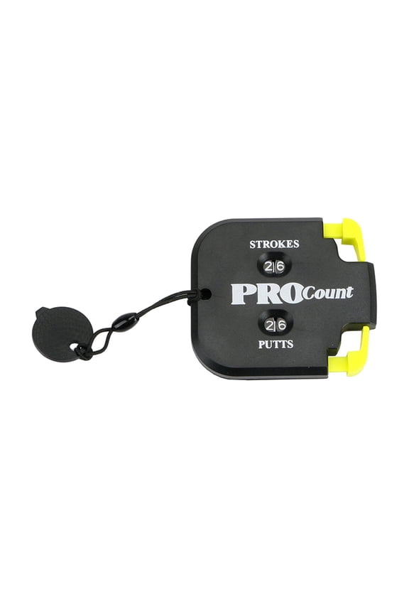 Golf Counter Compact Double Dial Accessory Indicator Stroke Putt Key Chain Training Aid Outdoor Sport Supplies black yellow
