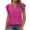 Hot Pink, variant on Staron Summer Tops for Women Casual V Neck Short Sleeve Blouse Solid Color Fashion Basic Tee Shirt, Pink S