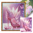 thumbnail image 1 of Hilo Algodón Bordado 11CT Mariposa Tacones Altos Punto Cruz 40x50cm, 1 of 9