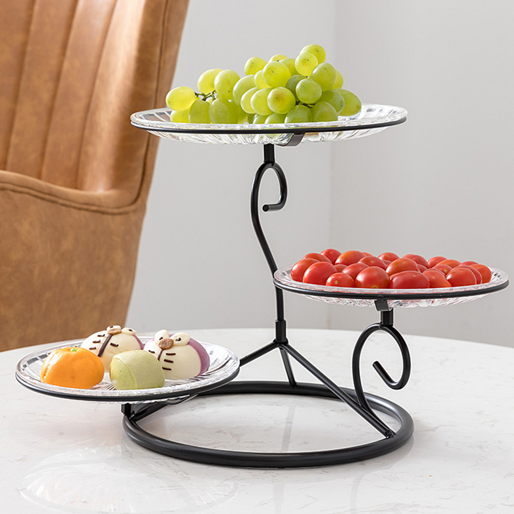 Threelayer Fruit Plate Innovative Modern Candy Dish Display Stand for