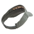 thumbnail image 3 of New York Queens District Logo Embroidered Washed Pigment Dyed Cotton Twill Visor - Olive OSFM, 3 of 5