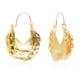 thumbnail image 3 of Pendientes de aleación retro con textura cóncava-convexa irregulares, pendientes dorados con personalidad para mujer, 3 of 5