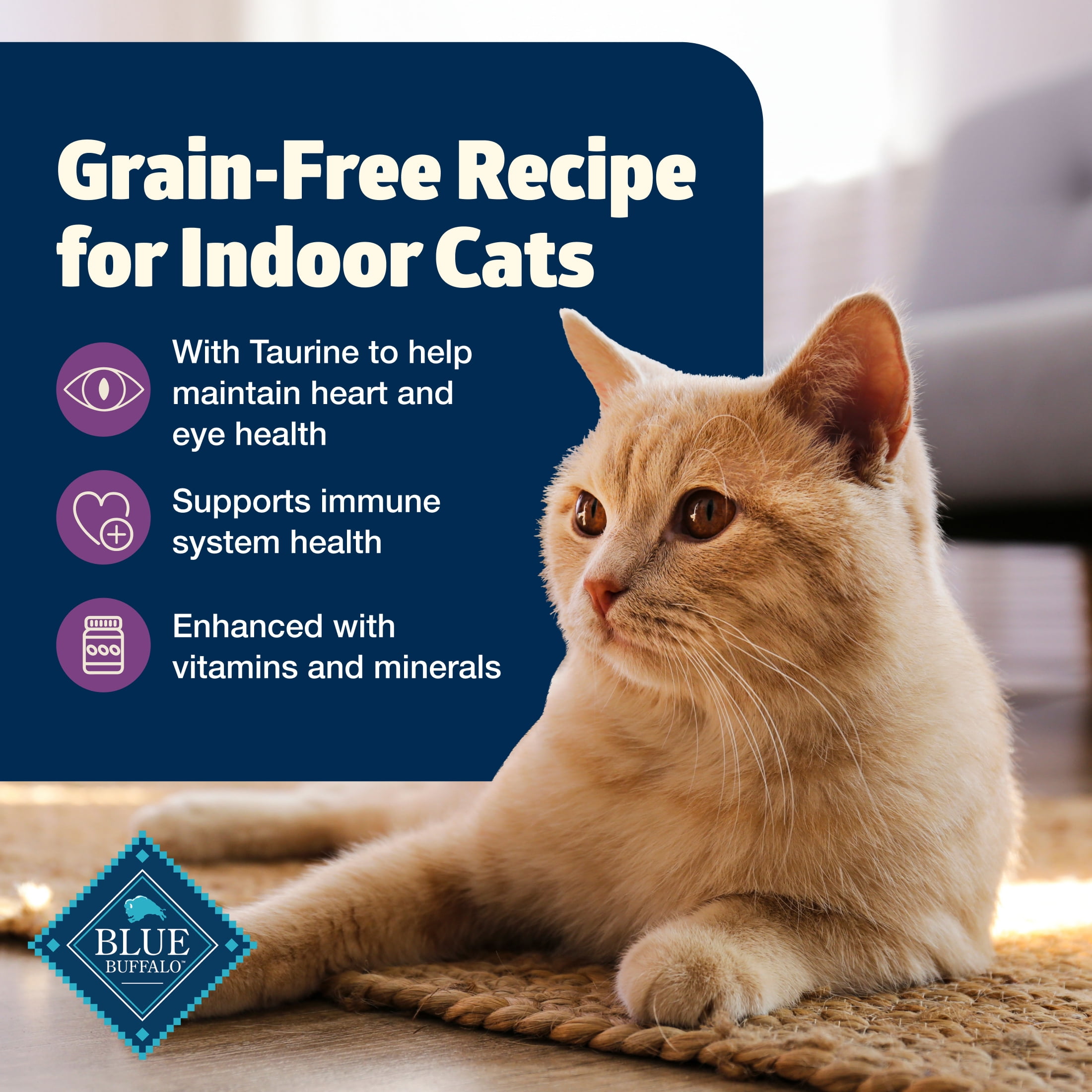 Blue Buffalo Freedom Grain-Free Dry Mature Cat Food, Chicken Recipe, 11-lb. Bag
