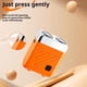 thumbnail image 5 of Guardurnaity Afeitadora eléctrica portátil de bolsillo, lavable, ideal para viajes de negocios. Juegos de afeitado naranja plata, 5 of 6