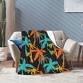 thumbnail image 6 of KLL Fleece Blanket Plush Throw Blanket Palm Trees ,Soft Fuzzy Cozy Flannel Blanket for Couch Sofa Bed.(60"x50" ), 6 of 7