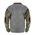 thumbnail image 4 of Men's Fall Winter Polo Half Zip Sweatshirt, Light Printed Camouflage Pullover for Casual Style, Daily Errands and Seasonal Layering,Green,4XL, 4 of 4