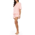 thumbnail image 1 of Christian Siriano New York Yasuni Loungewear Shorts Set, Small, Orange, 1 of 5