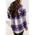 thumbnail image 3 of Rosvigor Flannel Shirts for Women Plaid Jackets Long Sleeve Shackets Womens Button Down Coats Warm Blouses, 3 of 6