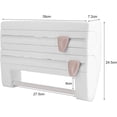 thumbnail image 3 of Soporte de pared para toallas de papel multifuncional, rendimiento de corte óptimo con dispensador de film transparente de plástico de alta calidad (gris), 3 of 5
