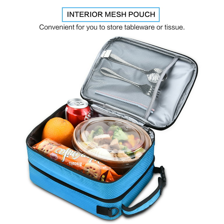 8-Piece Insulated Lunch Box Set - Insulated Lunch Bag for Women Men - 6-Pc Glass Food Container Set, 3 Glass Containers Leakproof Locking Lids & Ice