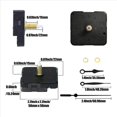 thumbnail image 4 of 9 Piezas Movimientos de Reloj DIY Reloj de Pared Mecanismo una Pilas Reloj Piezas una Juego y Punteros Longitud del Eje 22 mm, 4 of 6
