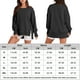 thumbnail image 2 of Sudadera Sudadera con cuello redondo para mujer, sudadera informal de manga larga, jerséis holgados, Tops Kuymtek Negro T S para Mujer, 2 of 6