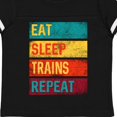 thumbnail image 4 of Inktastic Eat Sleep Trains Repeat Boys or Girls Toddler T-Shirt, 4 of 5